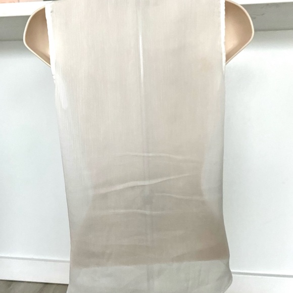 New York &Co Stretch Sleeveless Sheer Button Down - Picture 6 of 7